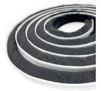 JITIFAZH Self-Adhesive Brush Weather Stripping, 10m(L) x 9mm(W) x15mm(T) Window Frame Seal Weatherstrip, Door Seal Strip Draught Excluder, Black