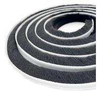 JITIFAZH Self-Adhesive Brush Weather Stripping, 5m(L) x 9mm(W) x15mm(T) Window Frame Seal Weatherstrip, Door Seal Strip Draught Excluder, Black