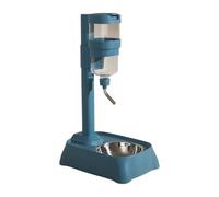 JITNGM 1 PC Dog Feeder,Pet Water Bottle,PET Hanging Dog Water Dispenser,Pet Feeding Bowl With Stainless Steel Holder, For Busy Pet Owners Height Adjustable Large Capacity,Gray/Blue/Green