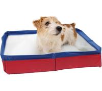 JITNGM 1PC Dog Pool, PVC Foldable Pet Swimming Pool, 50×50cm Cooling Bath Tub For Small-Bodied Dogs & Cats For Backyard Fun Bath Pool Use,Blue/Red