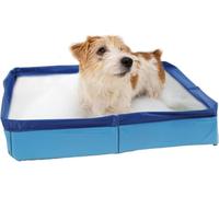 JITNGM 1PC Dog Pool, PVC Foldable Pet Swimming Pool, 50×50cm Cooling Bath Tub For Small-Bodied Dogs & Cats For Backyard Fun Bath Pool Use,Blue/Red