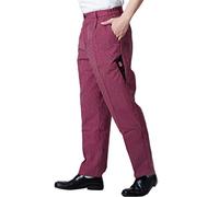 Jitong Men's Chefwear Pants Plus Size Elasticated Kitchen Work Pants Comfortable Catering Uniforms Chefs Trousers with Pockets - MC Red White Stripes | Full Elastic, 4XL