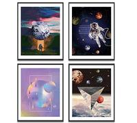 JITUIHOM Abstract Galaxy Outer Space Room Wall Decor Science Fiction Stars Astronaut Inspirational Print Posters Space Themed Canvas Pictures for Kids Boys Bedroom Nursery Decor Unframed 8x10 Inch