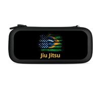 Jiu Jitsu Brazil USA Flag Carrying Case Compatible with Switch Hard Travel Storage Bag with 15 Game Card Slots