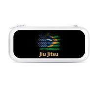Jiu Jitsu Brazil USA Flag Carrying Case Compatible with Switch Hard Travel Storage Bag with 15 Game Card Slots