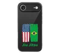 Jiu Jitsu Brazilian Brazil US Flag Cell Phone Glass Cases Classic Protection Compatible with iPhone 17/17 Air/17 Pro/17 Pro Max