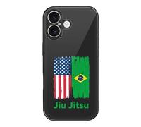 Jiu Jitsu Brazilian Brazil US Flag Cell Phone Glass Cases Classic Protection Compatible with iPhone 17/17 Air/17 Pro/17 Pro Max