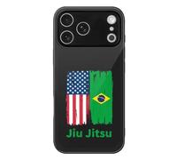 Jiu Jitsu Brazilian Brazil US Flag Cell Phone Glass Cases Classic Protection Compatible with iPhone 17/17 Air/17 Pro/17 Pro Max
