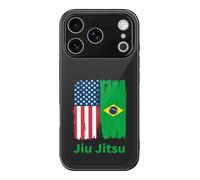 Jiu Jitsu Brazilian Brazil US Flag Cell Phone Glass Cases Classic Protection Compatible with iPhone 17/17 Air/17 Pro/17 Pro Max