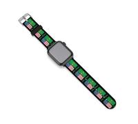 Jiu Jitsu Brazilian Brazil US Flag Silicone Watchband Compatible with IWatch Classic Replacement Strap Soft Wristbands for Men Women 38mm/40mm