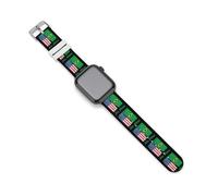 Jiu Jitsu Brazilian Brazil US Flag Silicone Watchband Compatible with IWatch Classic Replacement Strap Soft Wristbands for Men Women 38mm/40mm