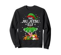 Jiu Jitsu Elf Christmas Family Elf Squad Xmas Girls Women Sweatshirt