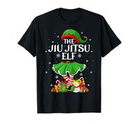Jiu Jitsu Elf Christmas Family Elf Squad Xmas Girls Women T-Shirt