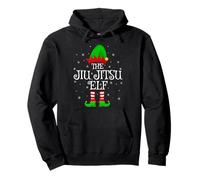 Jiu Jitsu Elf Christmas Family Matching Elf Squad Xmas Pullover Hoodie