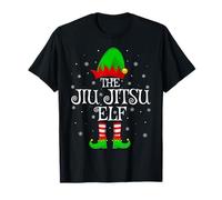 Jiu Jitsu Elf Christmas Family Matching Elf Squad Xmas T-Shirt