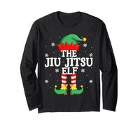 Jiu Jitsu Elf Christmas Family Matching Funny Elf Squad Xmas Long Sleeve T-Shirt