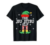 Jiu Jitsu Elf Christmas Family Matching Funny Elf Squad Xmas T-Shirt