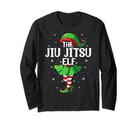 Jiu Jitsu Elf Christmas Girls Women Elf Squad Xmas Family Long Sleeve T-Shirt