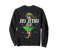 Jiu Jitsu Elf Christmas Girls Women Elf Squad Xmas Family Sweatshirt