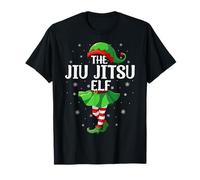 Jiu Jitsu Elf Christmas Girls Women Elf Squad Xmas Family T-Shirt