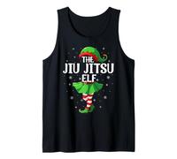 Jiu Jitsu Elf Christmas Girls Women Elf Squad Xmas Family Tank Top