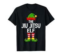Jiu Jitsu Elf Xmas Matching Family Elf Squad Christmas T-Shirt