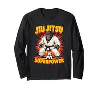 Jiu Jitsu is My Superpower - Angry Grappling Gorilla Long Sleeve T-Shirt