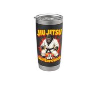 Jiu Jitsu is My Superpower - Angry Grappling Gorilla Stainless Steel Insulated Tumbler