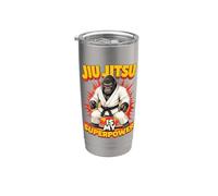 Jiu Jitsu is My Superpower - Angry Grappling Gorilla Stainless Steel Insulated Tumbler
