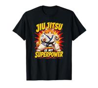 Jiu Jitsu is My Superpower - Chubby Grappling Cat T-Shirt