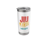 Jiu Jitsu is My Therapy Brazilian Jiu Jitsu Stainless Steel Insulated Tumbler