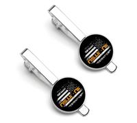 Jiu Jitsu Men's Tie Clips Silver Necktie Bar Pinch Clips for Wedding Business 2 Pcs