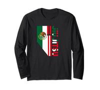 Jiu Jitsu Mexican Flag and Jiujitsu BJJ Long Sleeve T-Shirt