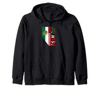 Jiu Jitsu Mexican Flag and JiuJitsu BJJ Zip Hoodie
