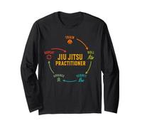 Jiu Jitsu Motivation Train Roll Repeat BJJ for Men Mindset Long Sleeve T-Shirt