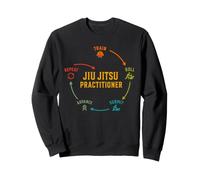 Jiu Jitsu motivation Train Roll Repeat BJJ for men mindset Sweatshirt