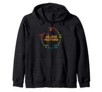 Jiu Jitsu motivation Train Roll Repeat BJJ for men mindset Zip Hoodie