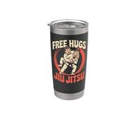 Jiu Jitsu Retro Vintage Free Hugs Jiu Jitsu Stainless Steel Insulated Tumbler