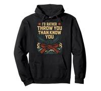 Jiu Jitsu Retro Vintage I'd Rather Throw You Than Know You Pullover Hoodie
