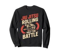 Jiu Jitsu Retro Vintage Jiu Jitsu Rolling Is Half The Battle Sweatshirt