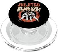 Jiu Jitsu Retro Vintage Jiu Jitsu Where Soul Meets Body PopSockets PopGrip for MagSafe