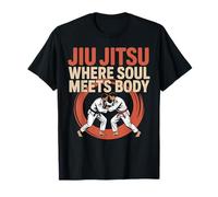 Jiu Jitsu Retro Vintage Jiu Jitsu Where Soul Meets Body T-Shirt