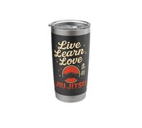 Jiu Jitsu Retro Vintage Live Learn Love Jiu Jitsu Stainless Steel Insulated Tumbler