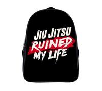 Jiu Jitsu Ruined My Life 16 Inches Backpack Work Travel Laptop Bag Double Compartment Casual Daypack