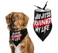 Jiu Jitsu Ruined My Life Dog Bandana Pet Scarf for Small Medium Large Dogs Triangle Bibs Photo Prop Gift