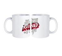 Jiu Jitsu Ruined My Life White Coffee Mugs Gloss Ceramic Cappuccino Cups with Handle