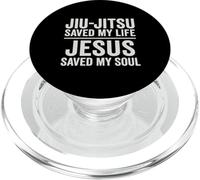 Jiu Jitsu Saved My Life Jesus Saved My Soul Christian BJJ PopSockets PopGrip for MagSafe