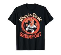Jiu Jitsu Shrimp Retro Vintage When in Doubt Shrimp Out T-Shirt