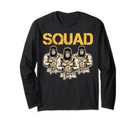 Jiu-Jitsu Squad Gorilla Team Funny Grappling Brazilian Humor Long Sleeve T-Shirt