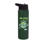 Jiu Jitsu The Coolest Game On Earth Funny Jiu Jitsu Fighter Stainless Steel Insulated Water Bottle